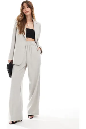 VERO MODA Pull on pants in blue grey (part of a set)