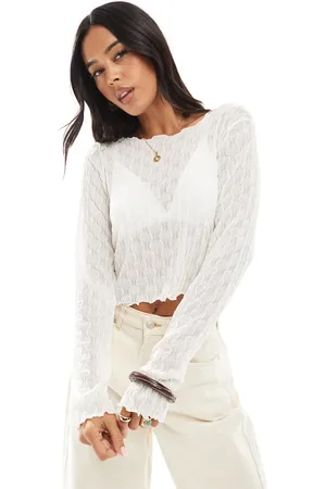 ONLY Sheer textured top in