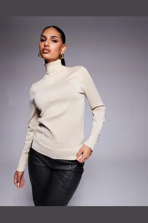 River Island Roll neck jumper in -White