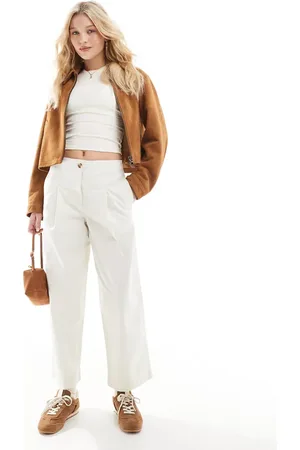 ASOS Clean waist chinos in -White