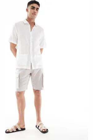 French Connection French Connection cargo pocket linen shorts in -Neutral