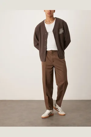 ASOS Smart oversized tapered pants with front pleats in