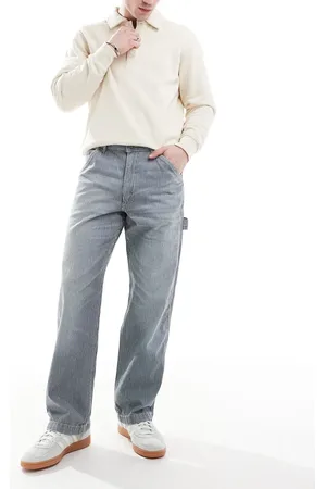 Ralph Lauren Railroad stripe straight fit carpenter jeans in -Blue