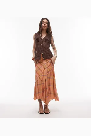 Topshop Cutabout laundered skirt in