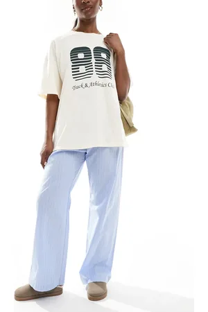 Cotton On Cotton On striped boyfriend boxer pyjama pants in light blue