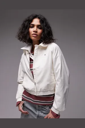 Tommy Hilfiger Cotton bomber jacket in off white