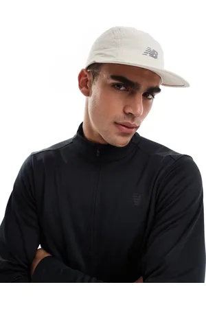 New Balance 5 panel performance cap in off white