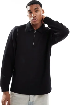 SELECTED Emmanuel zip polo shirt in