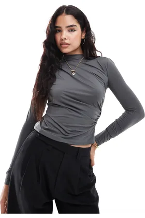 VERO MODA Long sleeved ruched jersey top in