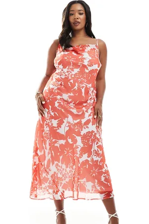 VERO MODA Cowl neck maxi cami dress in print