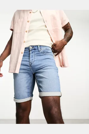 Only & Sons Denim shorts in mid blue