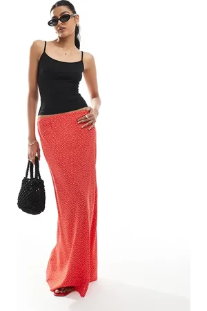 Miss Selfridge Spun maxi skirt in