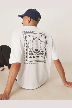 SELECTED Oversized t-shirt with Japan back print in