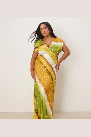 Never Fully Dressed Metallic midaxi dress in print-Multi
