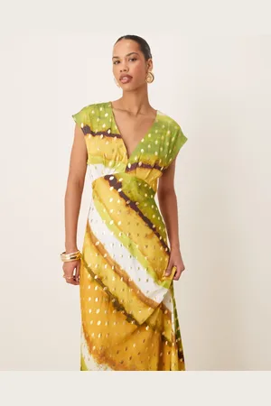 Never Fully Dressed Metallic midaxi dress in print