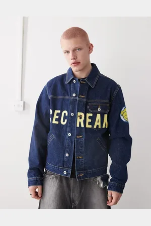 ICECREAM Cowboy denim trucker jacket in -Navy