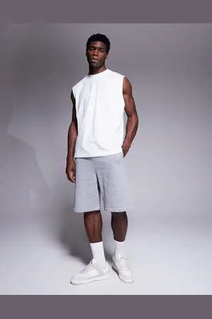 ASOS Premium heavyweight oversized shorts 400gsm in grey marl