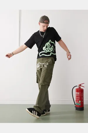 ICECREAM Running dog zip off cargo pants in -Green
