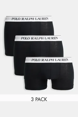 Ralph Lauren 3-pack trunks in with contrasting white waistband