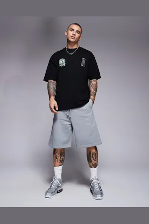 ASOS Premium heavyweight oversized shorts 400gsm in grey
