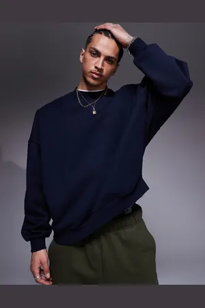 ASOS Premium heavyweight extreme oversized sweatshirt 400gsm in navy