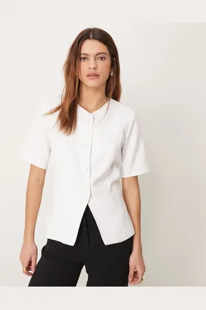Abercrombie & Fitch Asymmetric tailored linen vest in