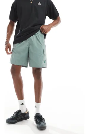 adidas Trefoil Essentials cargo shorts in green