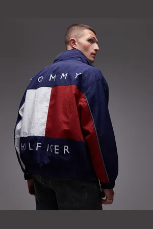 Tommy Hilfiger Reversible sailing jacket in navy and red/dark green