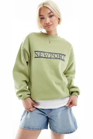 Daisy Street Oversized graphic sweatshirt in -Green
