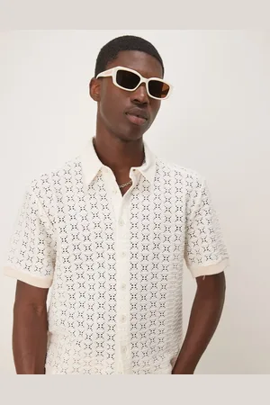 ASOS Boxy crochet shirt in