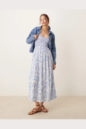 Free People Sweet nothings printed midi dress in blue