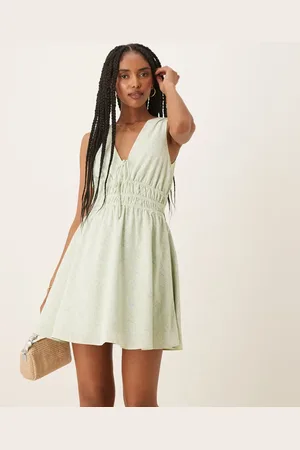 Glamorous Ruched strap mini dress in -Multi
