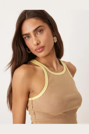 Free People Only One ringer tank top in praline-Brown