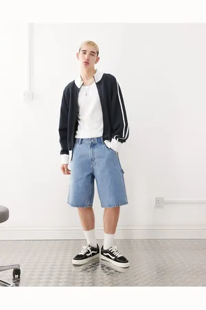 Vans Drill chore loose fit denim shorts in washed blue