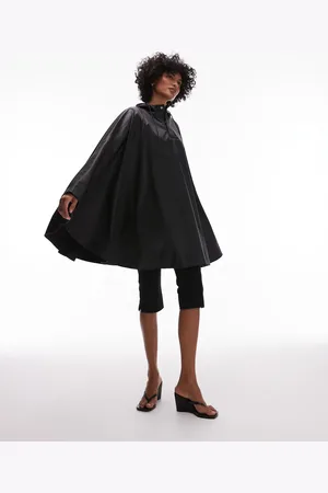 Rains Waterproof cape poncho in black