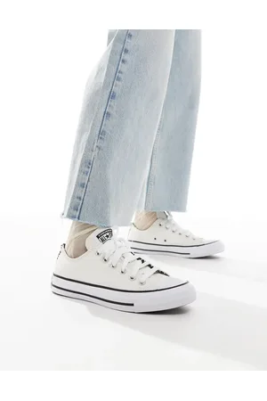 Converse Chuck Taylor All Star Ox sneakers in with leopard trim