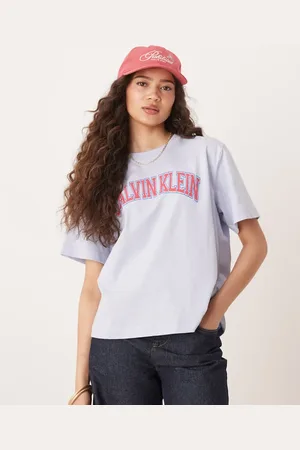 Calvin Klein Calvin Klein varsity t-shirt in baby blue