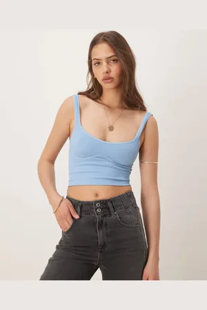 Free People Meg seamless crop top in blue