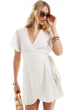 Billabong All For You v front mini wrap dress in