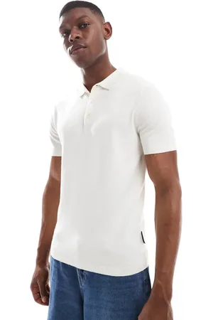 French Connection French Connection short sleeve knitted polo shirt in -White