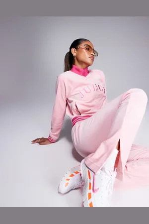 Juicy Couture Velour collegiate trackies in baby pink (part of a set)
