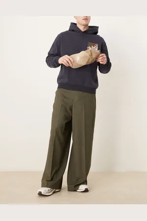 ASOS Smart extreme wide leg pants in dark slub
