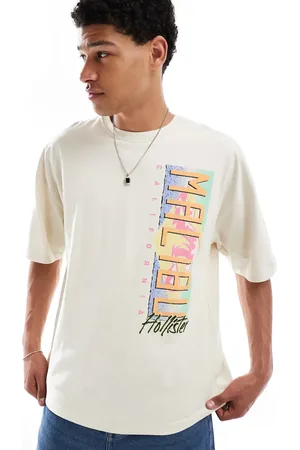 Hollister Baggy motif detail t-shirt in -Neutral