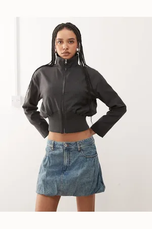 COLLUSION Denim low rise mini skirt in -Blue