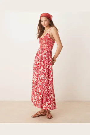 Free People Sweet Nothings printed midi dress in red