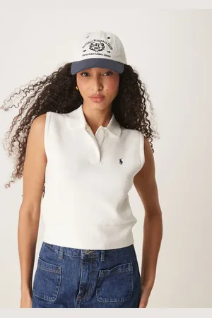Ralph Lauren Sleeveless icon logo knitted polo singlet in