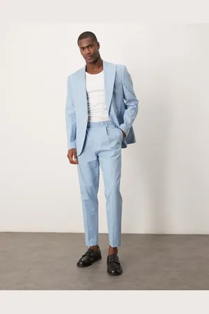 ASOS Linen blend tapered suit chino pants in