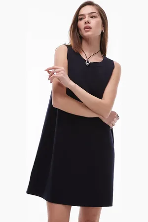 ARKET Open knit mini dress in navy