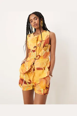 Never Fully Dressed Tailored waistcoat in print (part of a set)-Multi