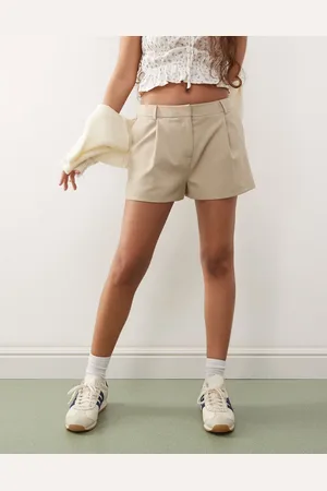 Miss Selfridge Micro shorts in light brown-Neutral